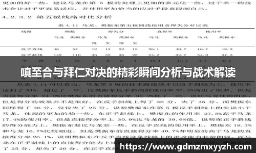 嗔至合与拜仁对决的精彩瞬间分析与战术解读