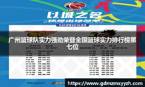 广州篮球队实力强劲荣登全国篮球实力排行榜第七位